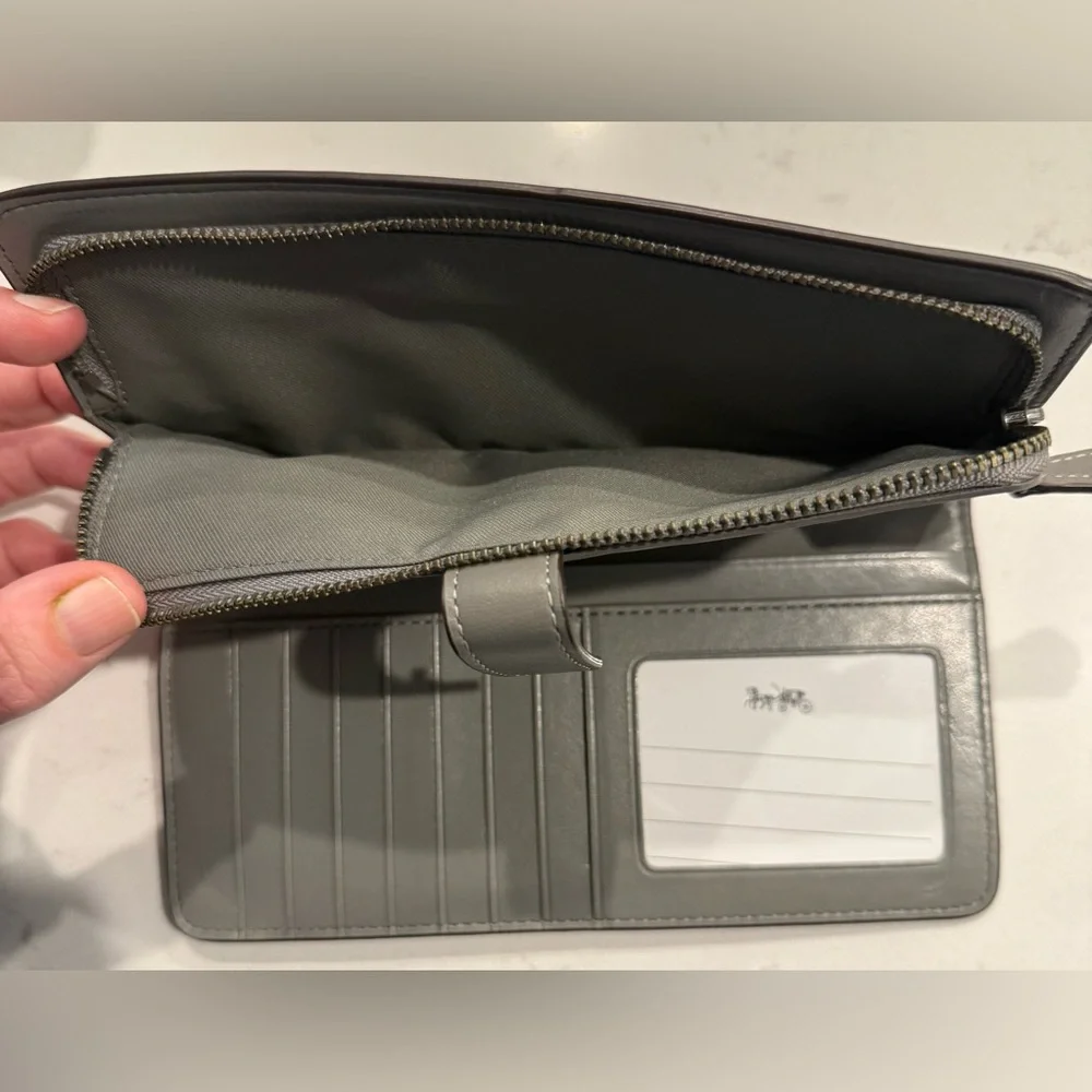 Coach Gray Leather Wallet - Picture 5 of 5
